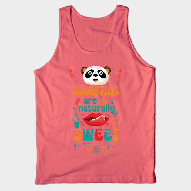 diabetic panda Tank Top by creative7